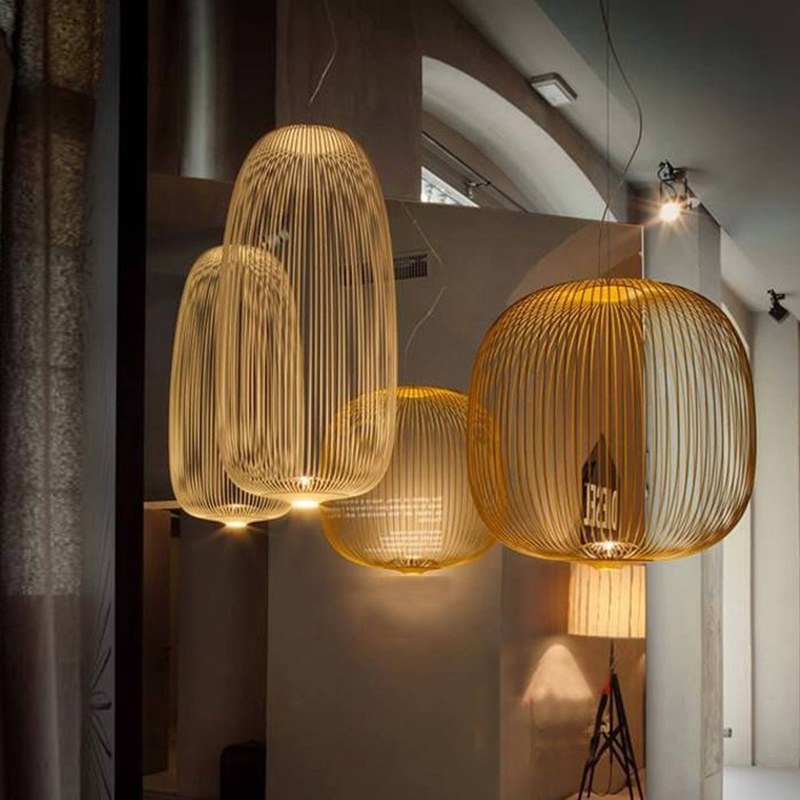 Foscarini Spokes Pendelleuchte in Vogelkäfigform | Desfino