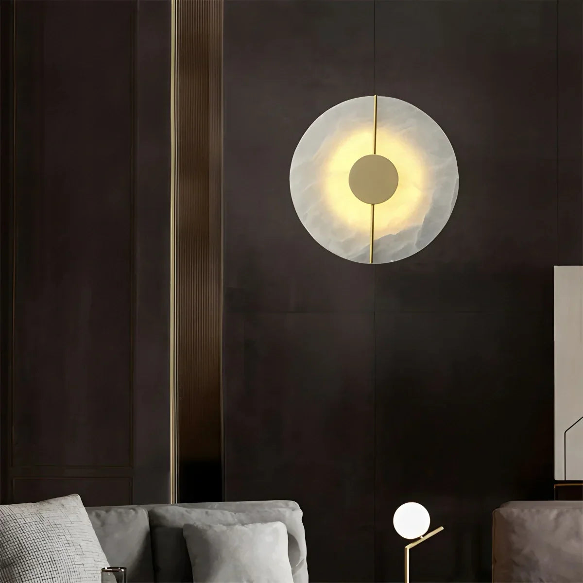 Light Luxury All Copper Spanish Alabaster Wall Light | Desfino