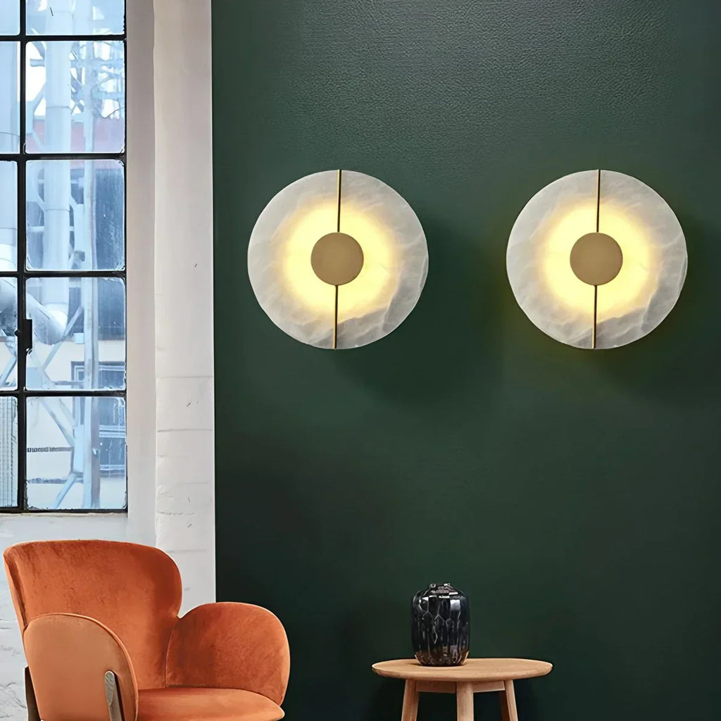 Light Luxury All Copper Spanish Alabaster Wall Light | Desfino