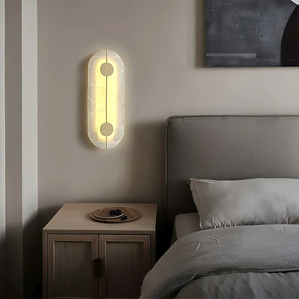 Light Luxury All Copper Spanish Alabaster Wall Light | Desfino