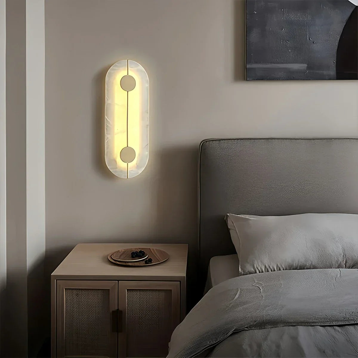 Light Luxury All Copper Spanish Alabaster Wall Light | Desfino