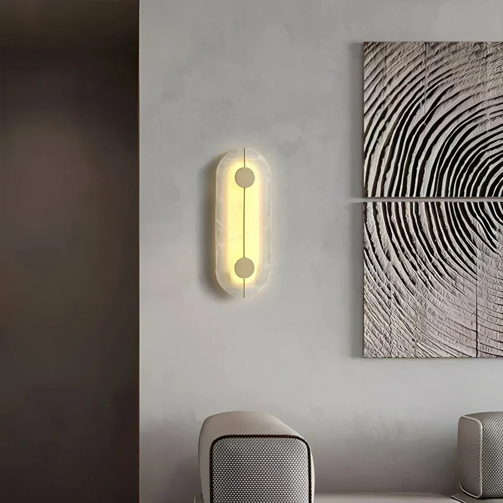 Light Luxury All Copper Spanish Alabaster Wall Light | Desfino