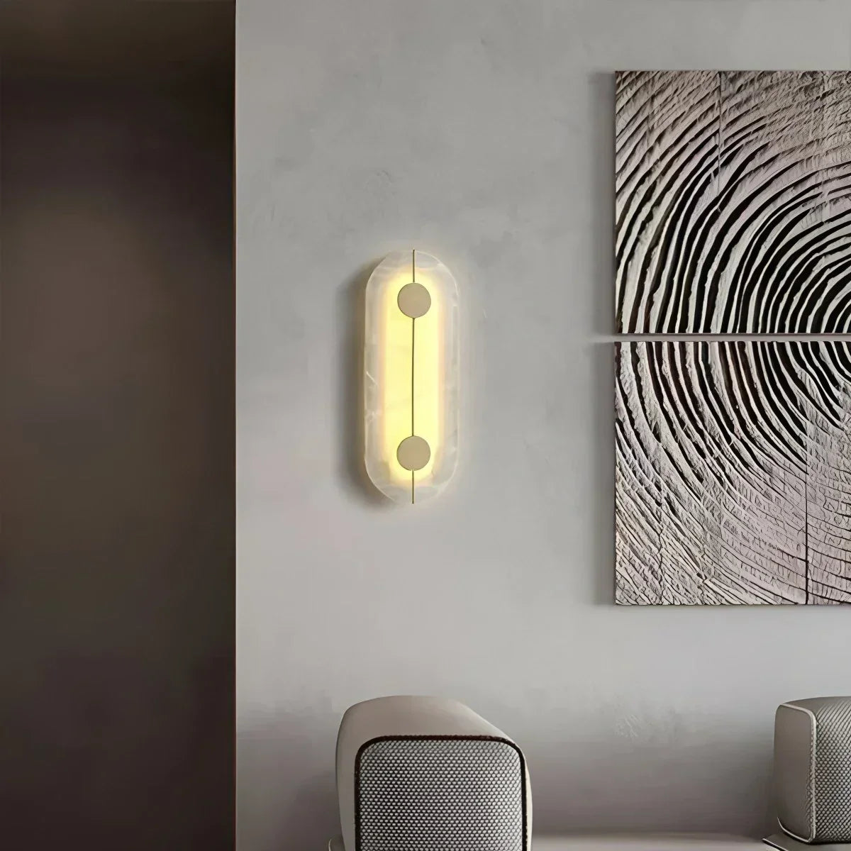 Light Luxury All Copper Spanish Alabaster Wall Light | Desfino