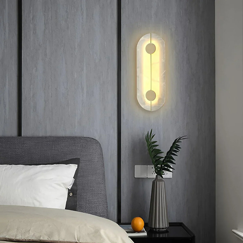 Light Luxury All Copper Spanish Alabaster Wall Light | Desfino