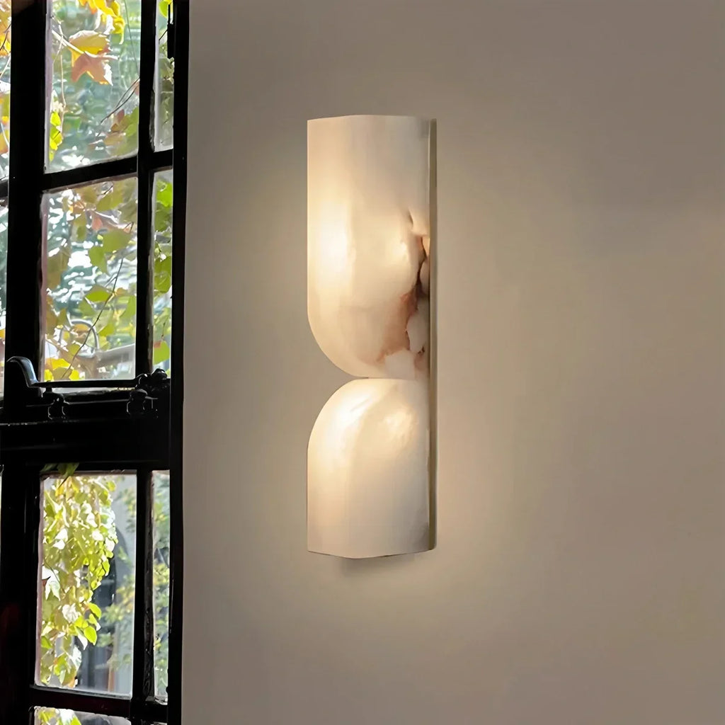 Luxuriöse spanische Alabaster-Wandleuchte für den Flur | Desfino