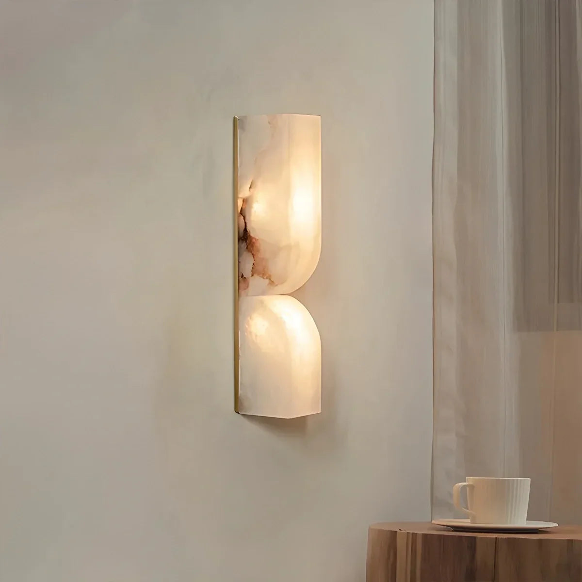 Luxuriöse spanische Alabaster-Wandleuchte für den Flur | Desfino