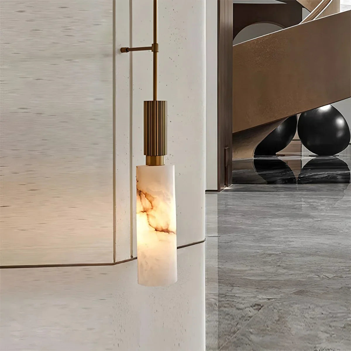 Luxuriöse lange Wandleuchte aus spanischem Alabaster | Desfino