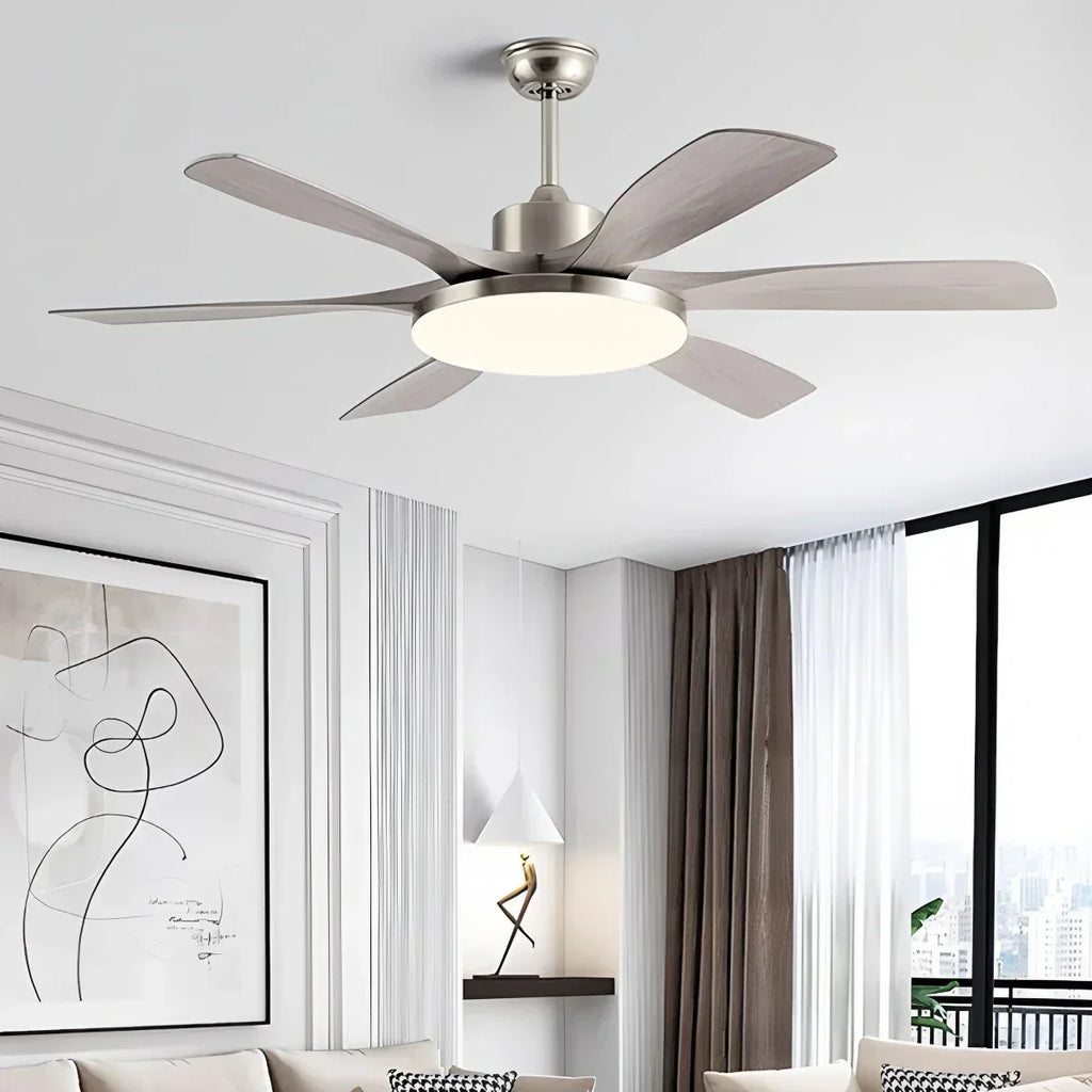 Living Room 6-Leaf Ceiling Fan Light | Desfino