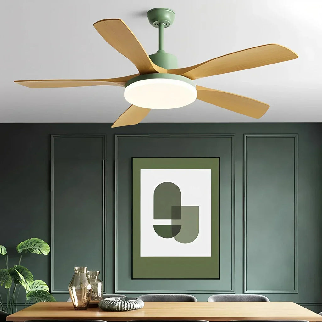 Living Room 6-Leaf Ceiling Fan Light | Desfino