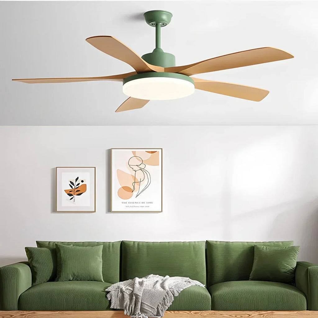 Living Room 6-Leaf Ceiling Fan Light | Desfino