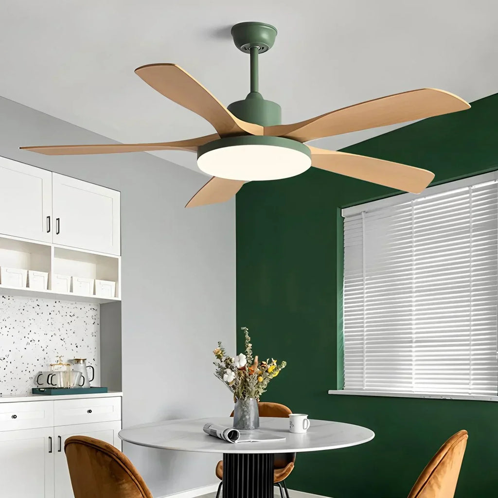 Living Room 6-Leaf Ceiling Fan Light | Desfino