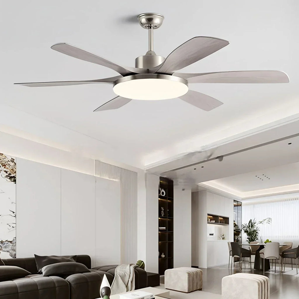 Living Room 6-Leaf Ceiling Fan Light | Desfino