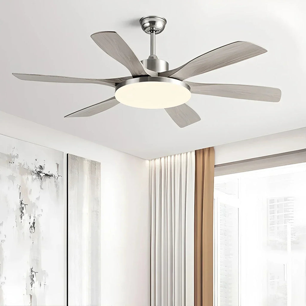 Living Room 6-Leaf Ceiling Fan Light | Desfino