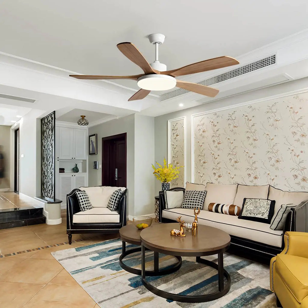 Living Room Minimalist Ceiling Fan with Light | Desfino