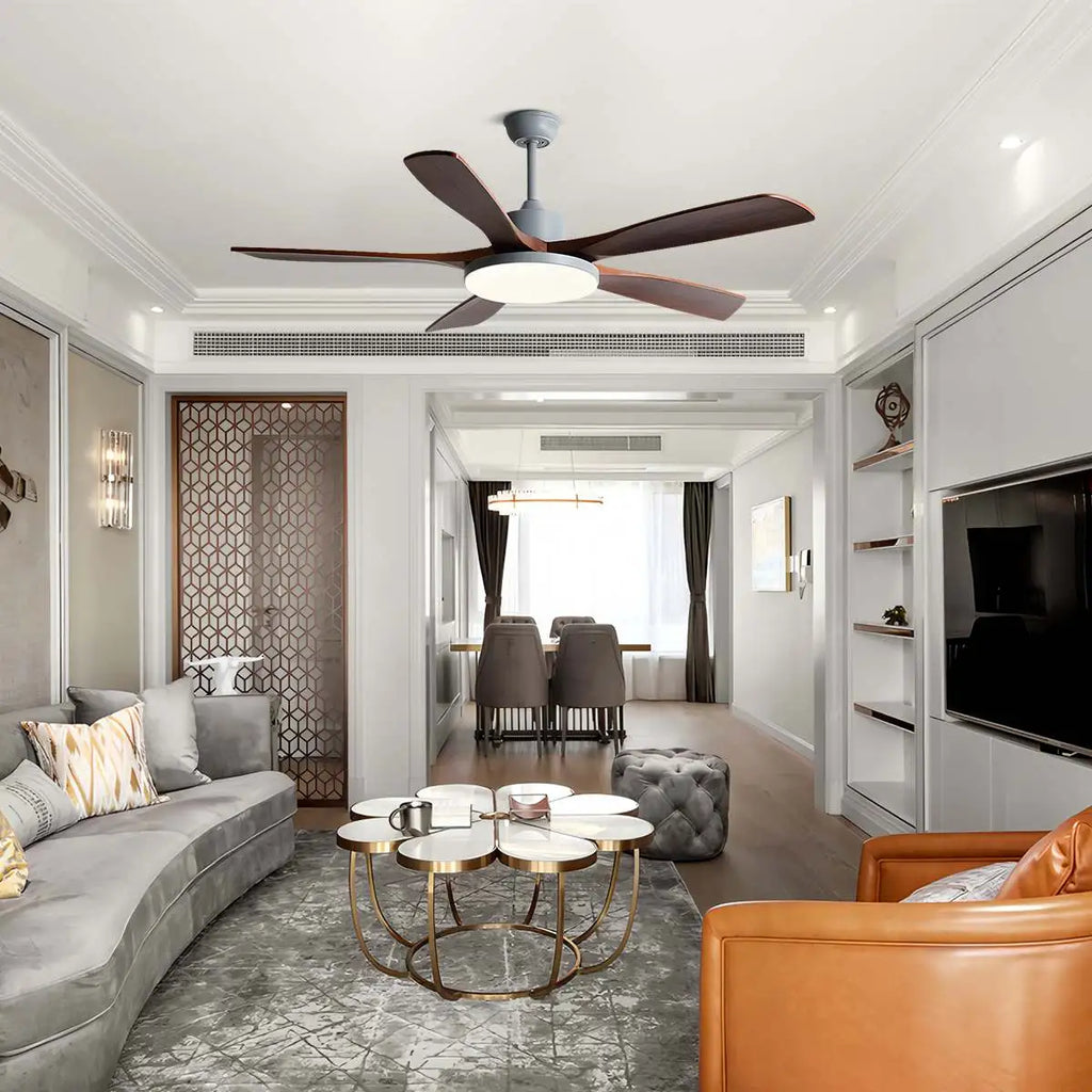 Living Room Minimalist Ceiling Fan with Light | Desfino