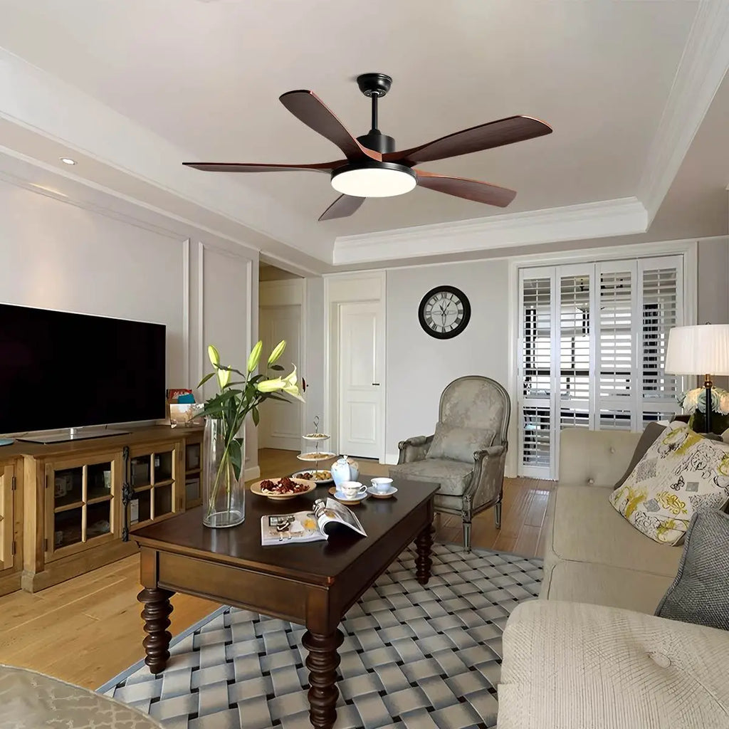 Living Room Minimalist Ceiling Fan with Light | Desfino