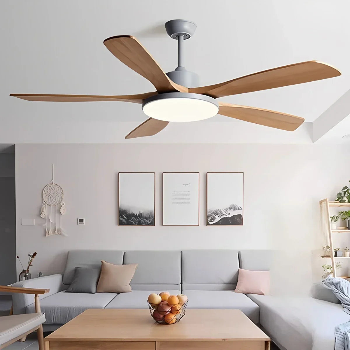Living Room Minimalist Ceiling Fan with Light | Desfino