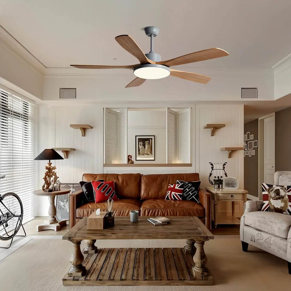 Living Room Minimalist Ceiling Fan with Light | Desfino