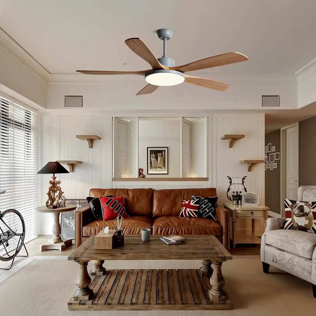 Living Room Minimalist Ceiling Fan with Light | Desfino
