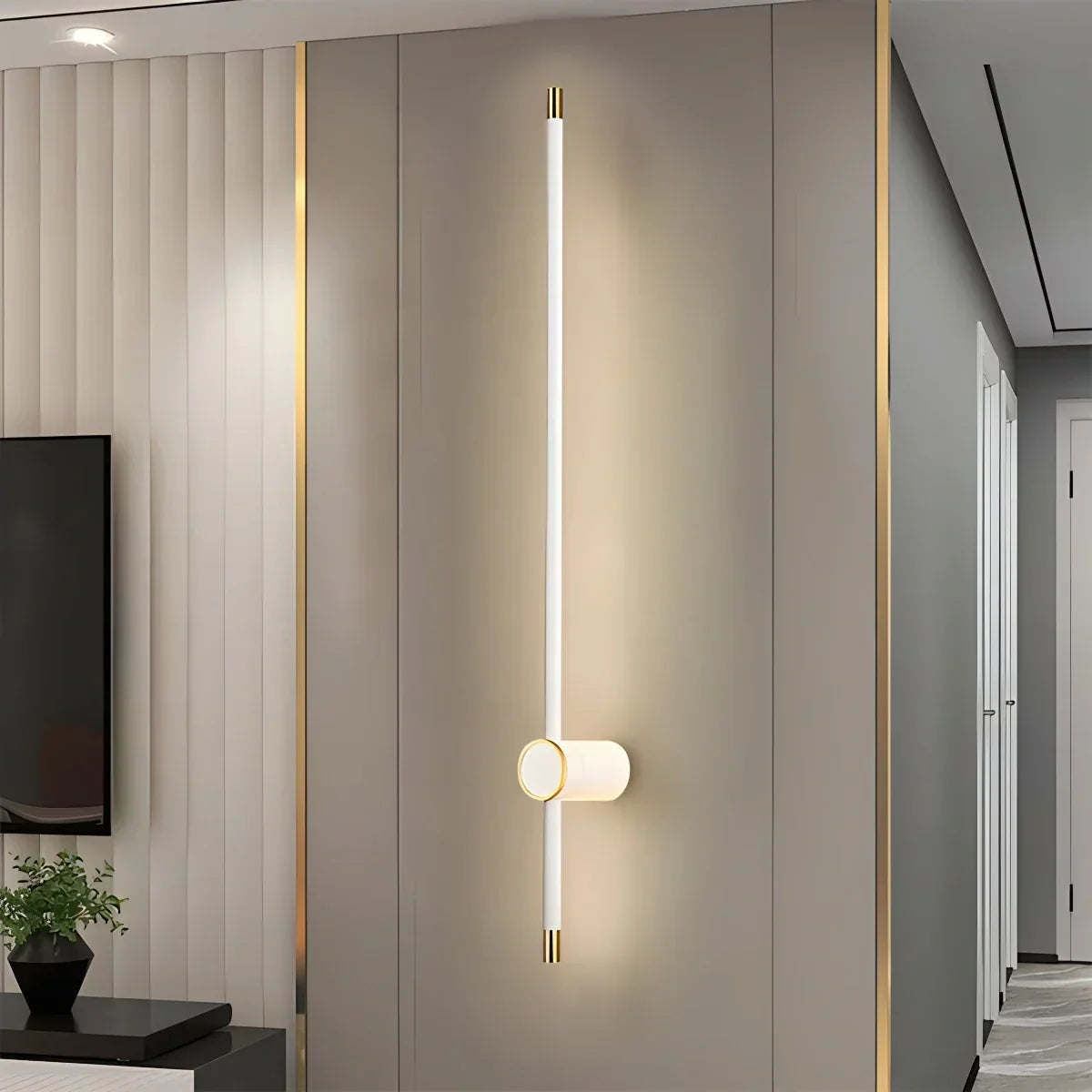 Long Roman Column Wall Lamp for Bedroom | Desfino
