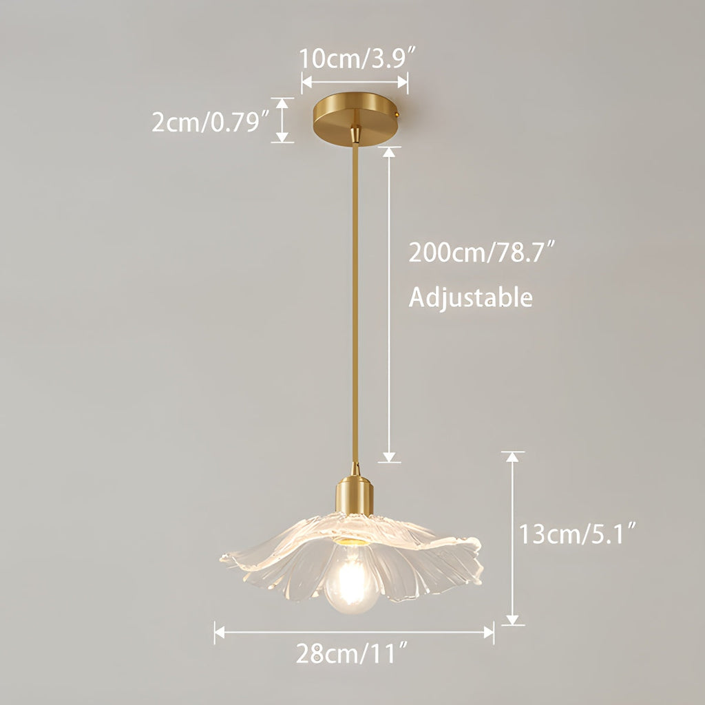 Deckenleuchte aus Kupfer und Glas im europäischen Stil-J | Desfino