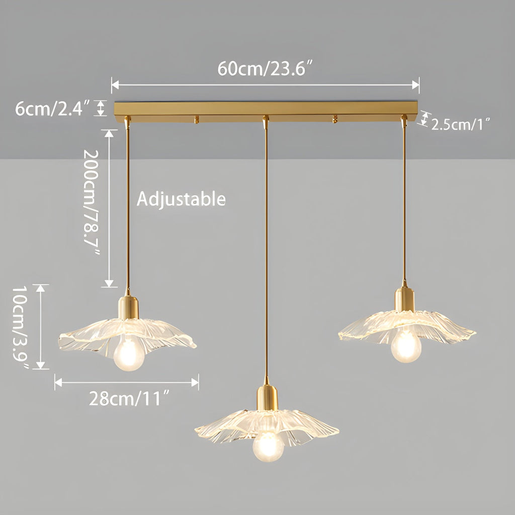 Deckenleuchte aus Kupfer und Glas im europäischen Stil-J | Desfino