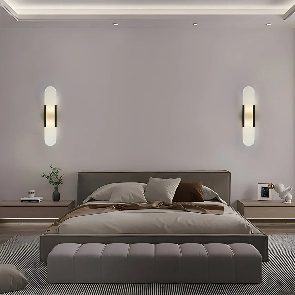 Elegante Wandleuchte aus spanischem Alabaster für das Wohnzimmer | Desfino