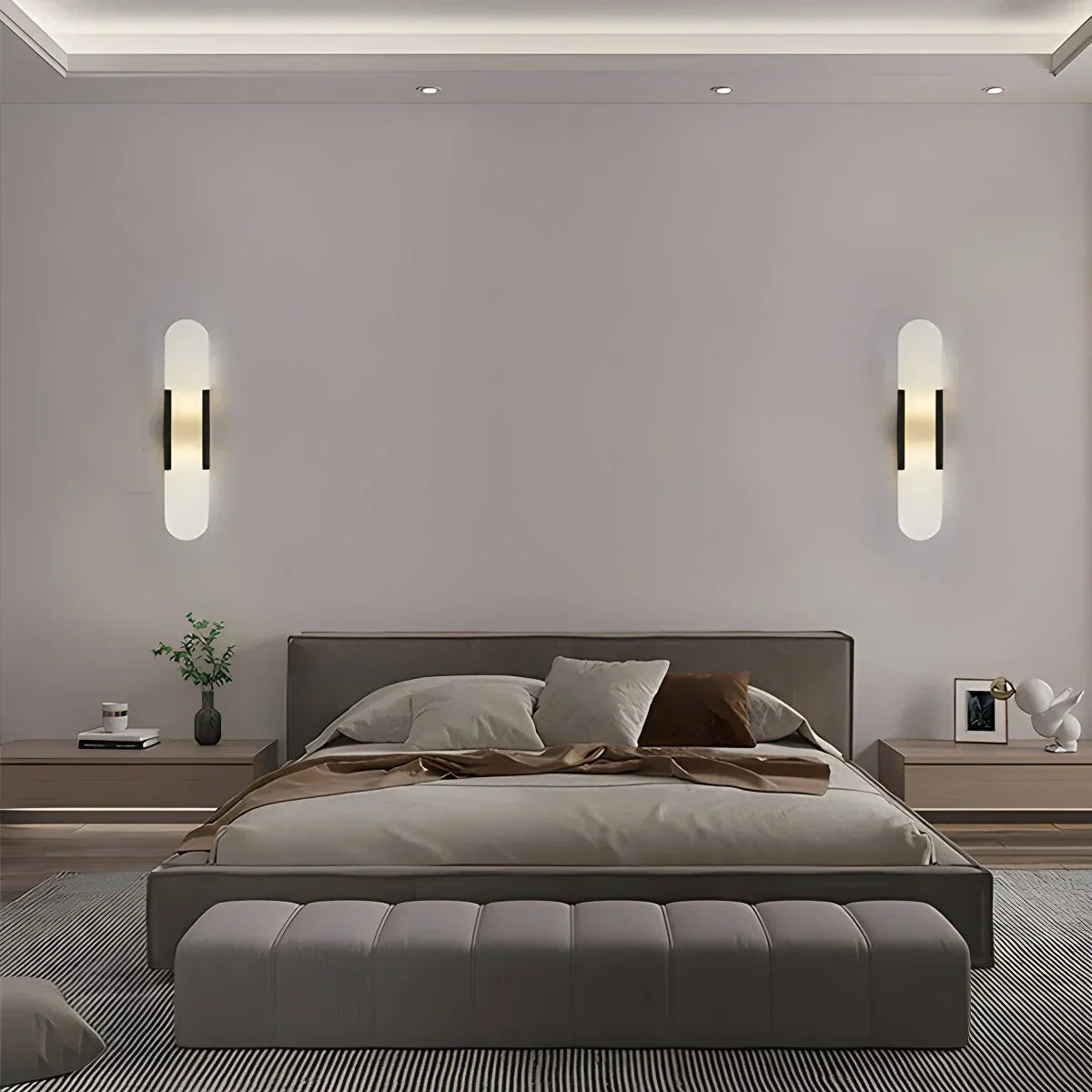 Elegante Wandleuchte aus spanischem Alabaster für das Wohnzimmer | Desfino