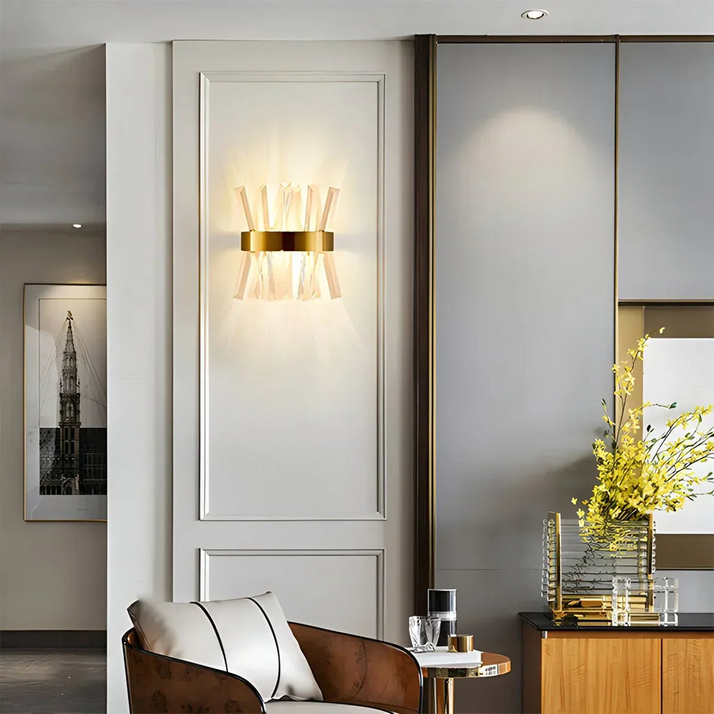 Crystal Glass Luxury Wall Sconce | Desfino