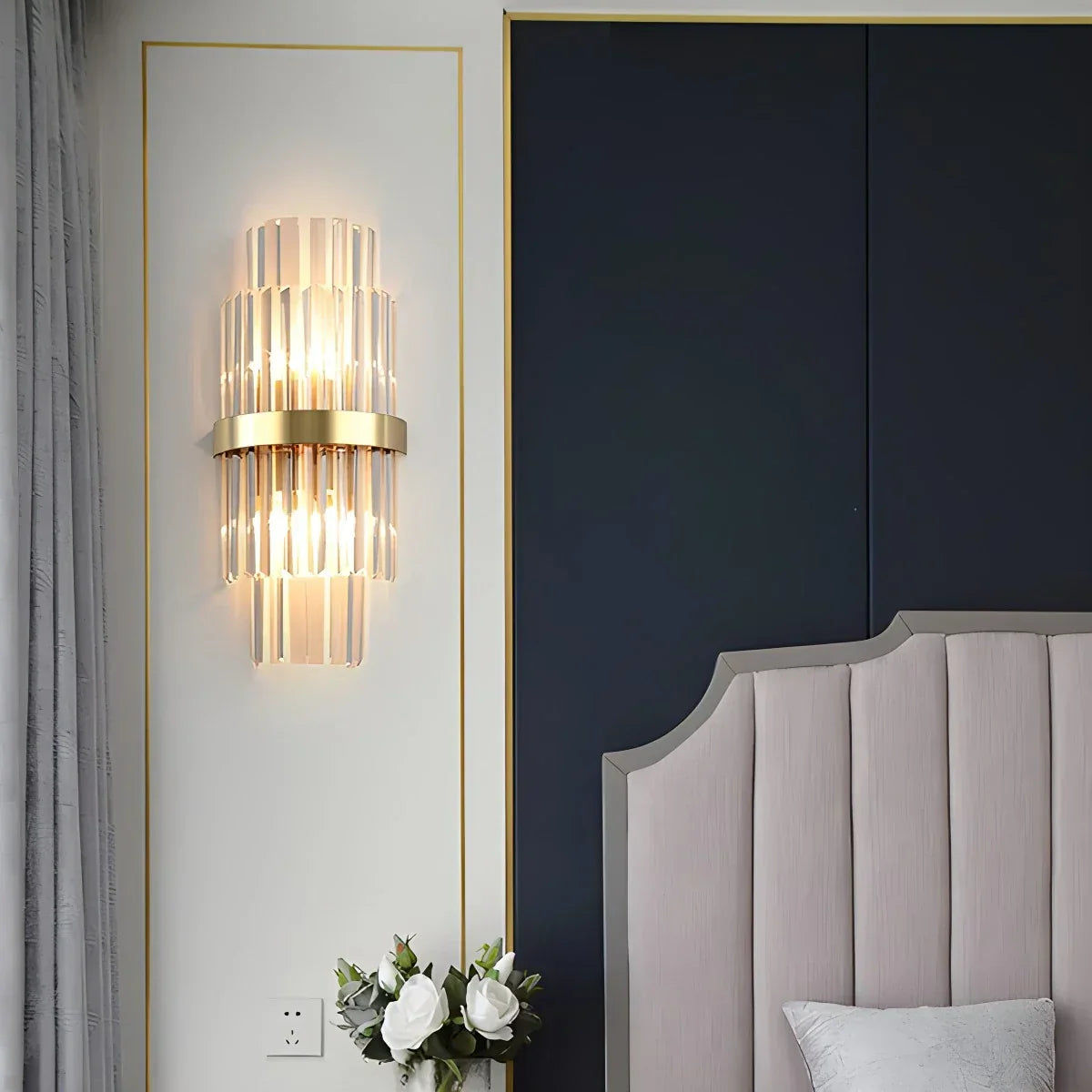 Crystal Glass Luxury Wall Sconce | Desfino