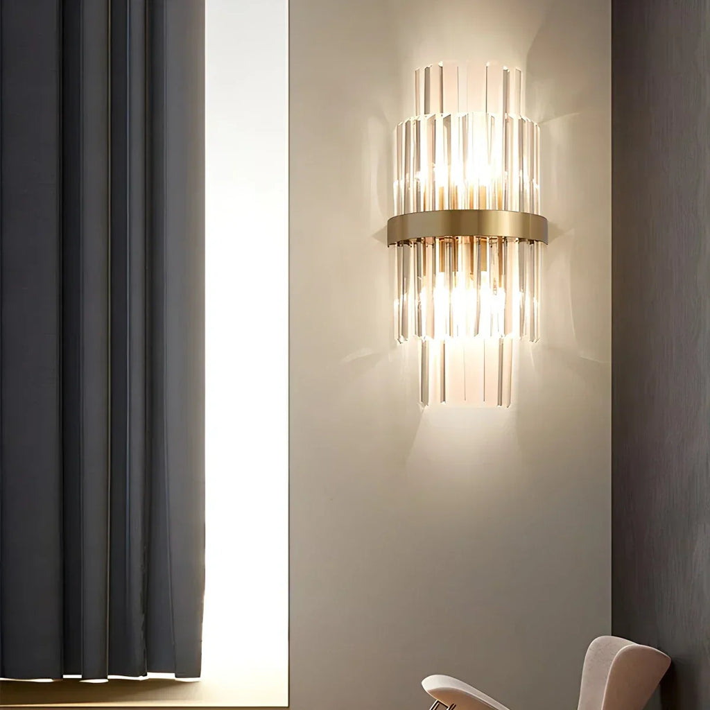 Crystal Glass Luxury Wall Sconce | Desfino