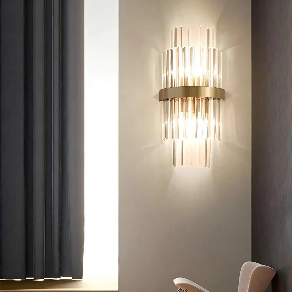 Crystal Glass Luxury Wall Sconce | Desfino