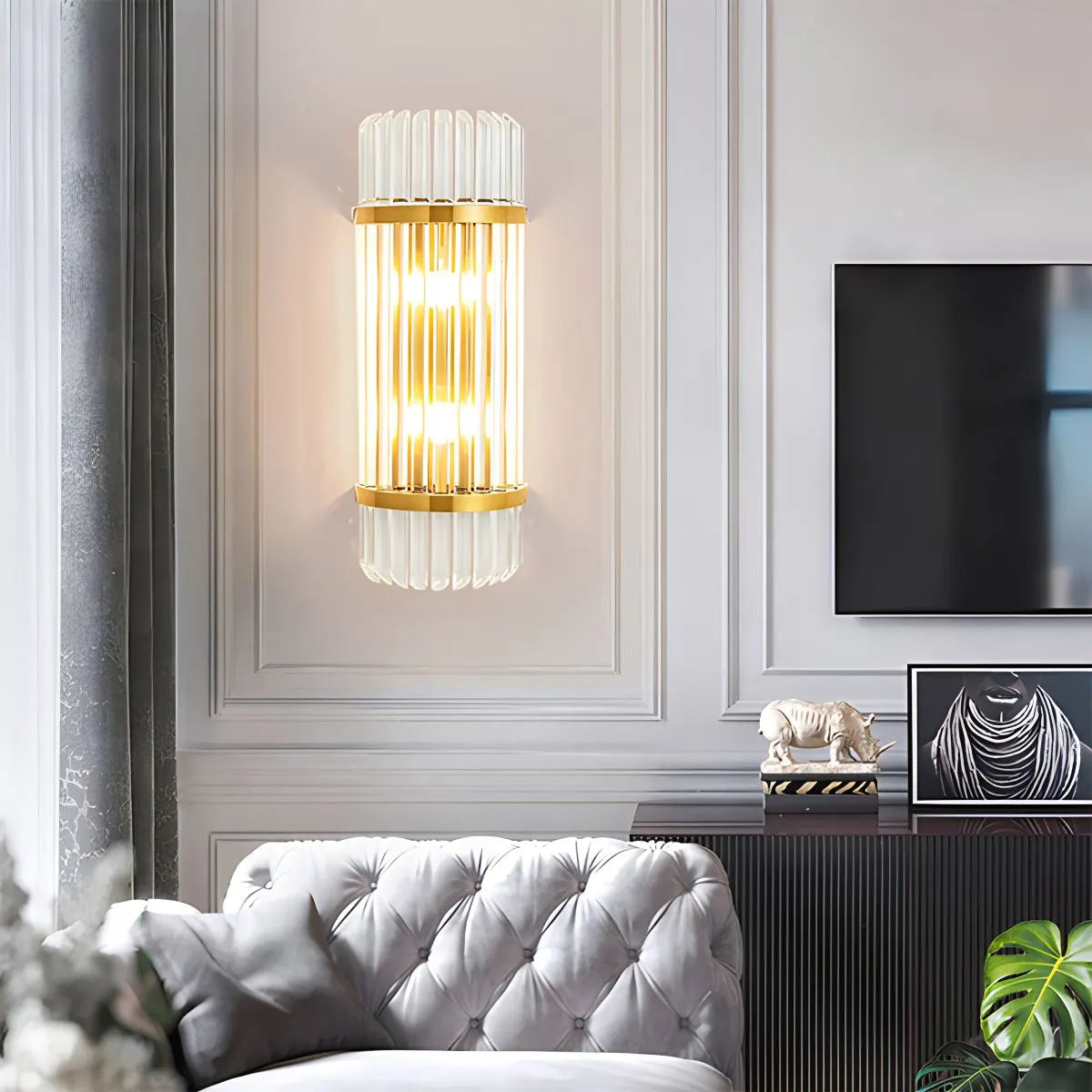 Crystal Glass Luxury Wall Sconce | Desfino