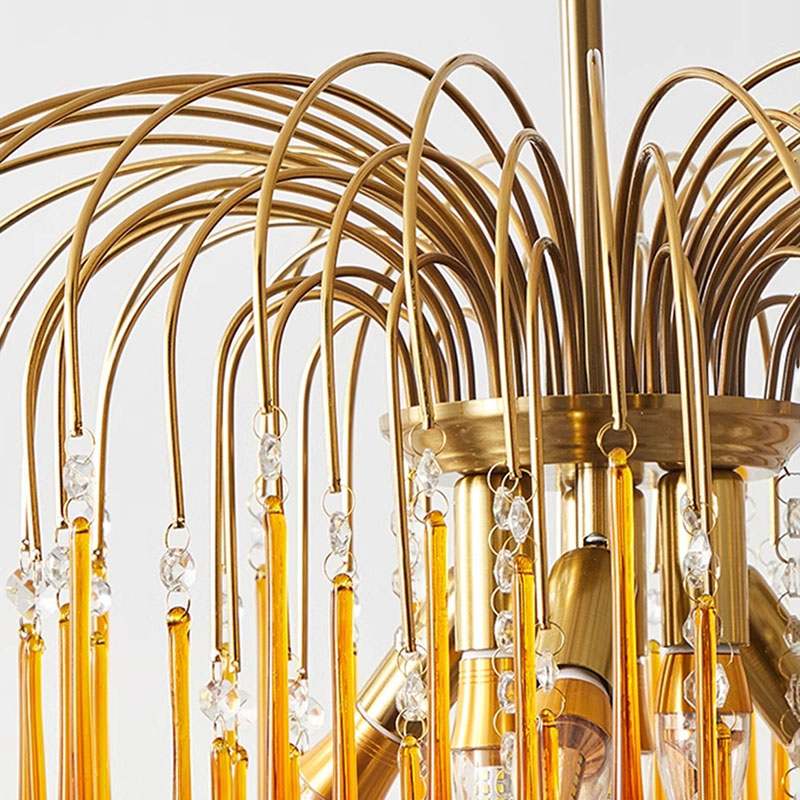 French Retro Water Drop Glass Chandelier | Desfino