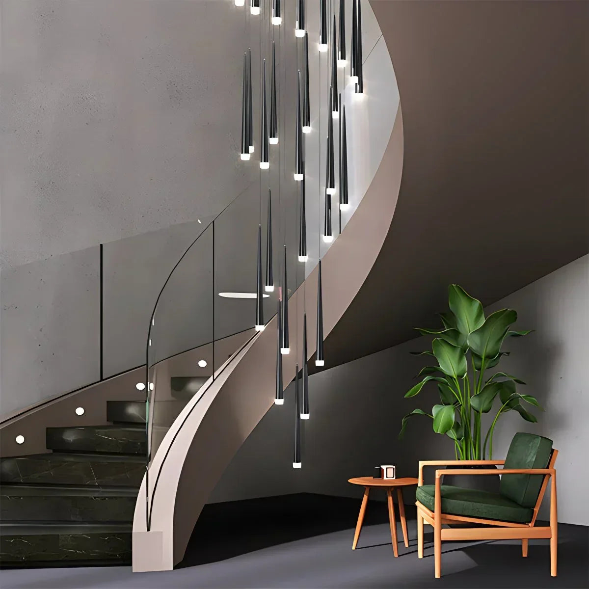 Meteor Shower Chandelier for Staircase | Desfino