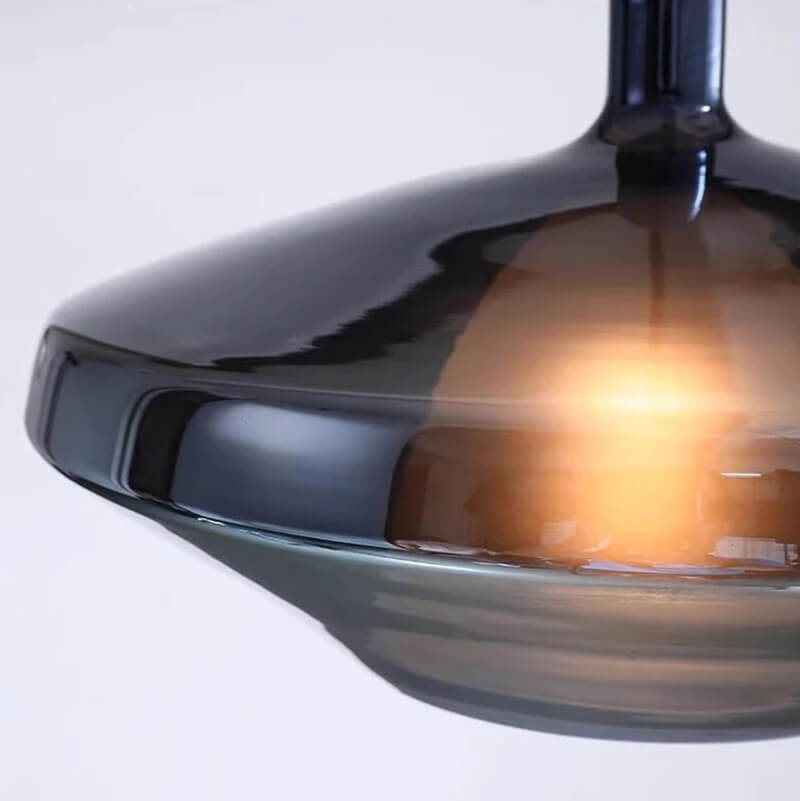 Moderne minimalistische LED-Glaspendelleuchte für die Küche | Desfino