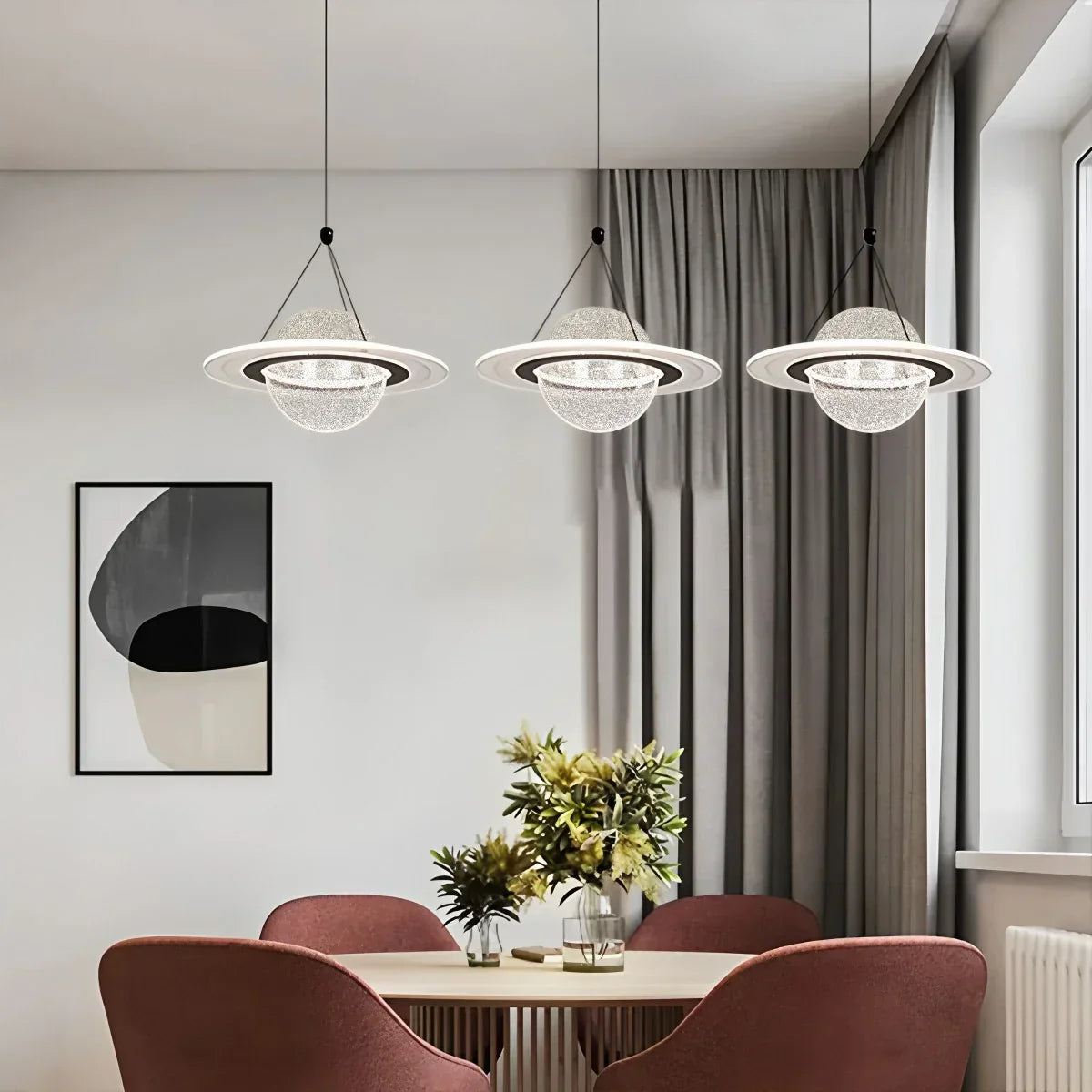 Modern Creative Planet Dining Room Pendant Light | Desfino