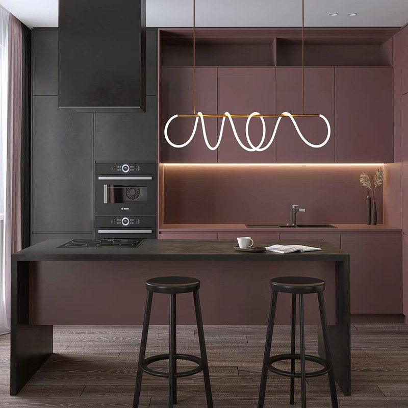 Moderne LED-Pendelleuchte mit langem Kabel für das Esszimmer | Desfino
