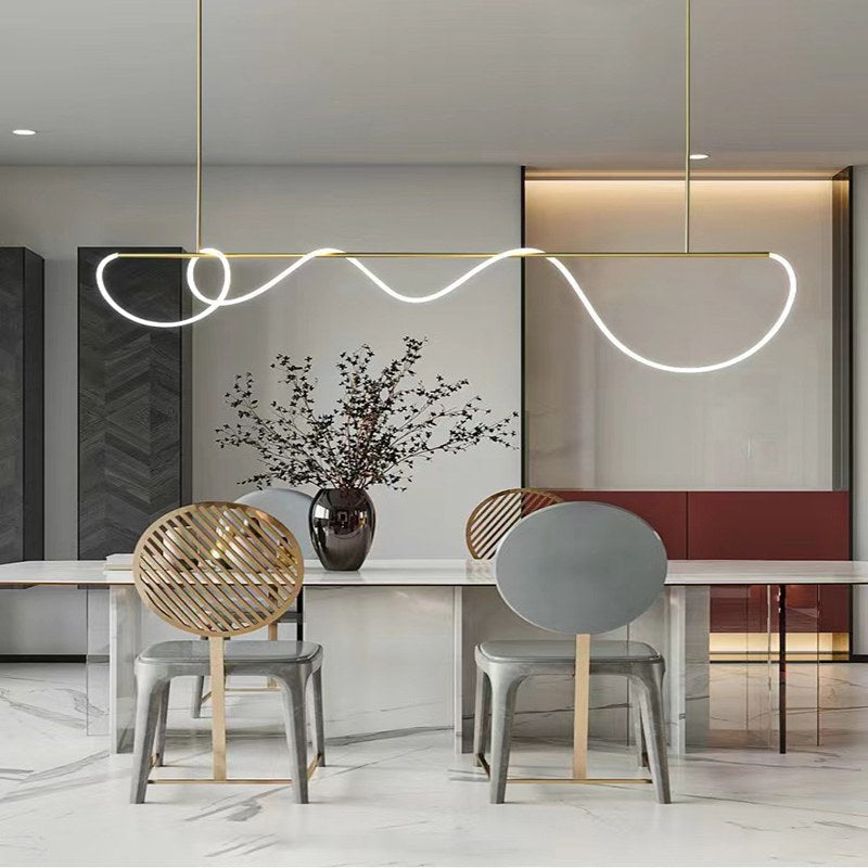 Moderne LED-Pendelleuchte mit langem Kabel für das Esszimmer | Desfino