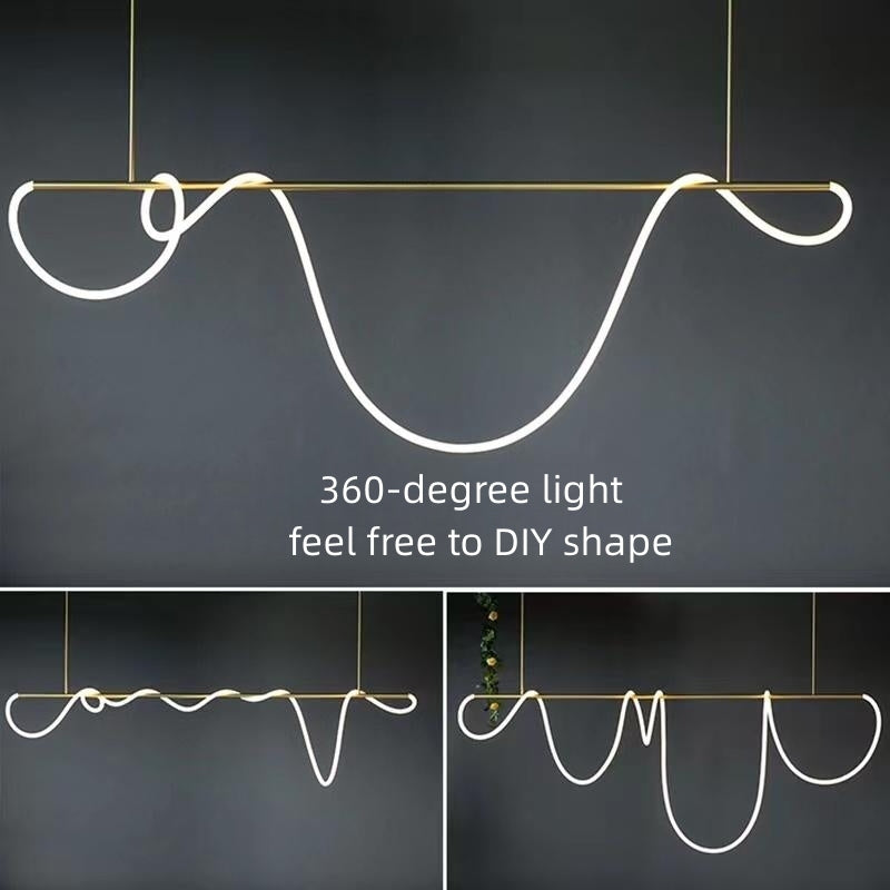 Moderne LED-Pendelleuchte mit langem Kabel für das Esszimmer | Desfino