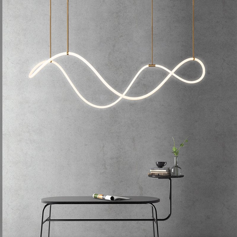 Moderne LED-Pendelleuchte mit langem Kabel für das Esszimmer | Desfino