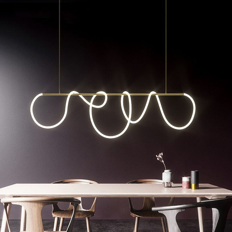 Moderne LED-Pendelleuchte mit langem Kabel für das Esszimmer | Desfino