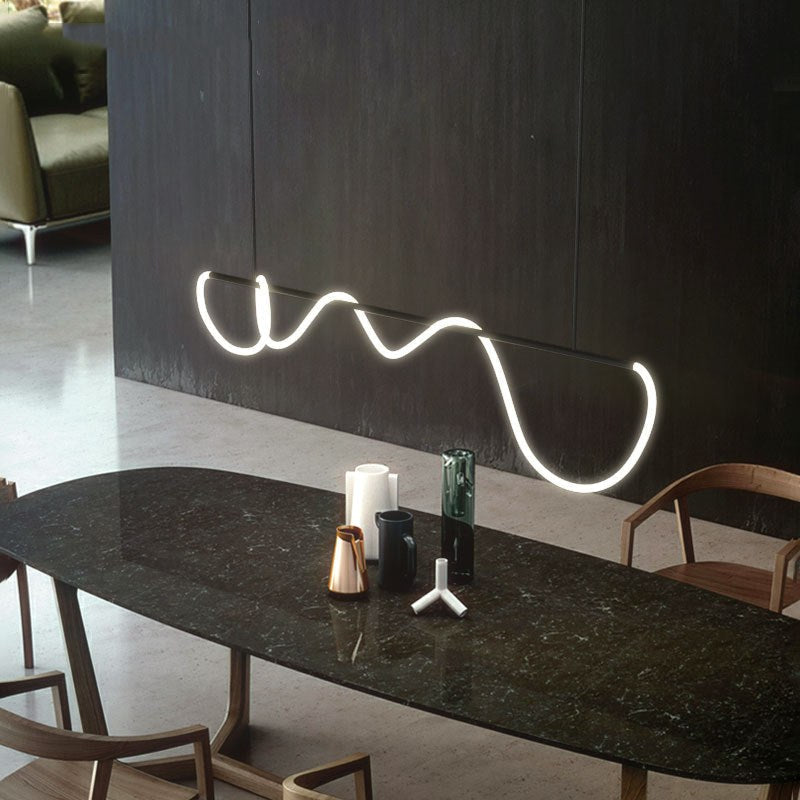 Moderne LED-Pendelleuchte mit langem Kabel für das Esszimmer | Desfino