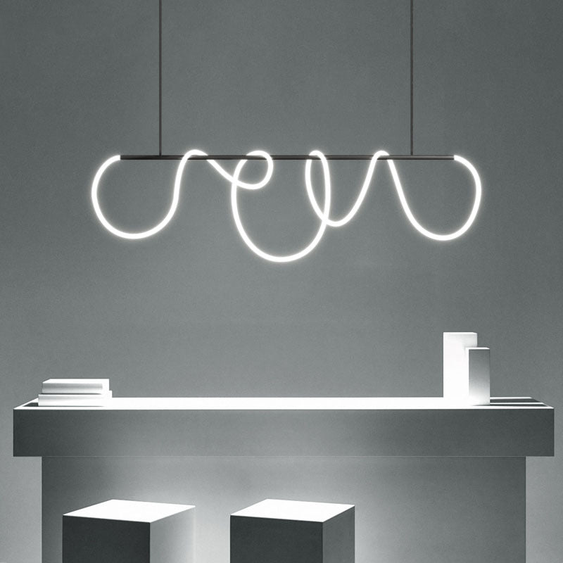 Moderne LED-Pendelleuchte mit langem Kabel für das Esszimmer | Desfino