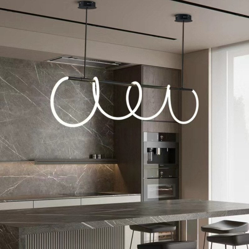 Moderne LED-Pendelleuchte mit langem Kabel für das Esszimmer | Desfino