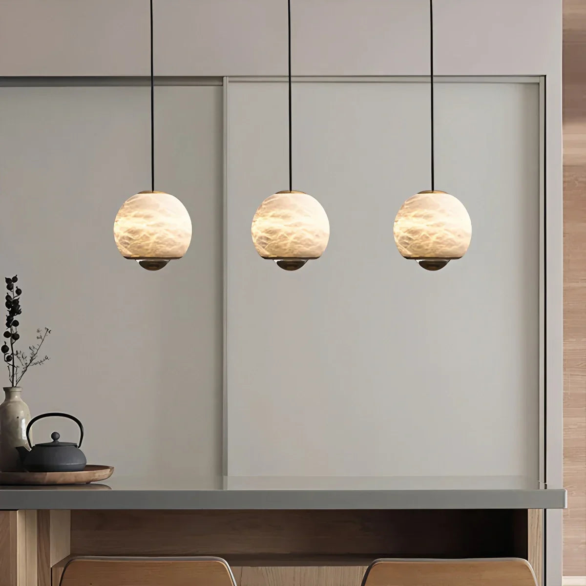 Modern Adjustable Spanish Alabaster Pendant Light | Desfino