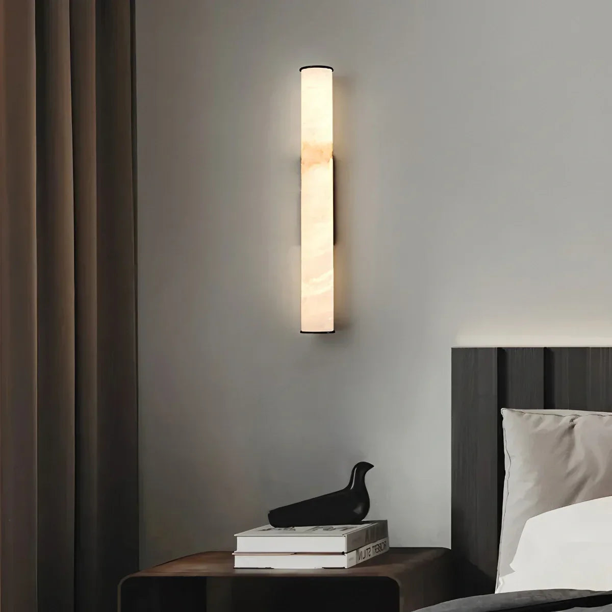 Modern Cylindrical Spanish Alabaster Wall Sconce | Desfino