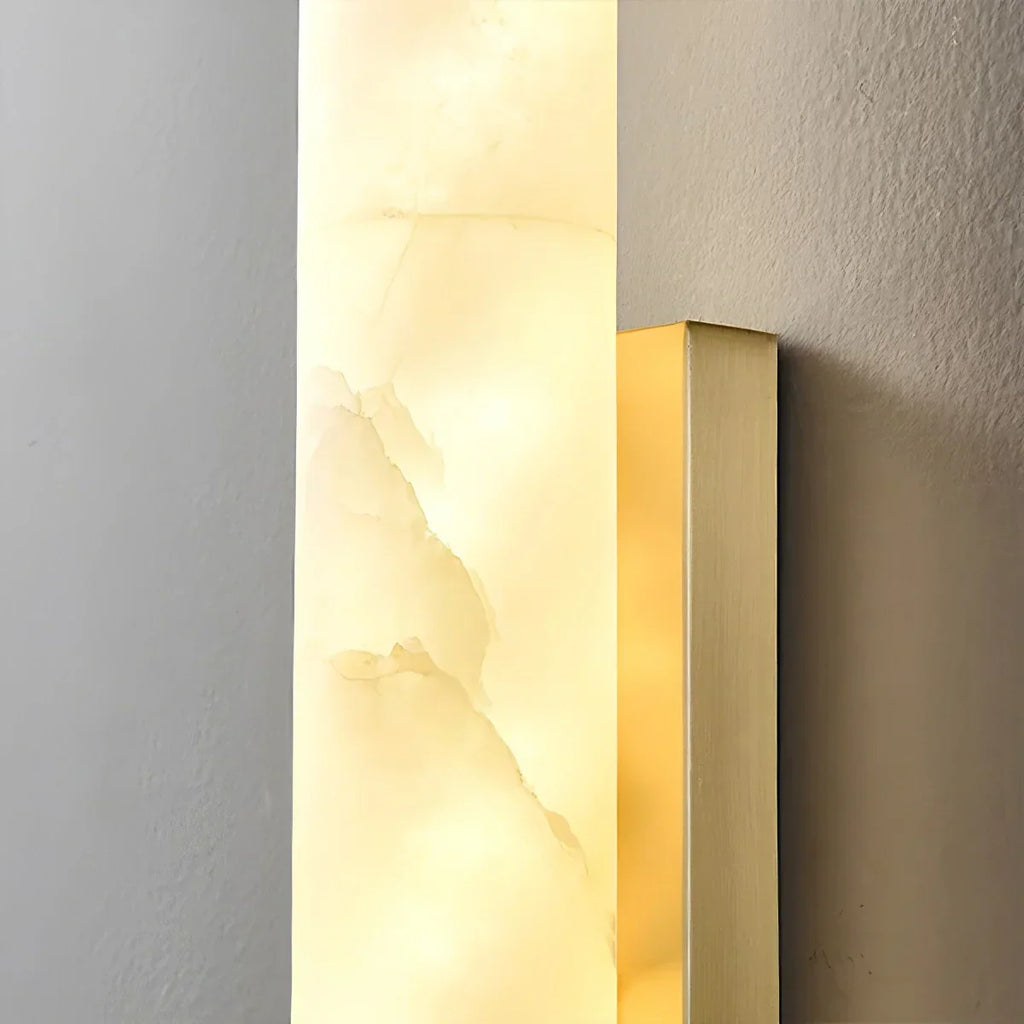 Modern Cylindrical Spanish Alabaster Wall Sconce | Desfino
