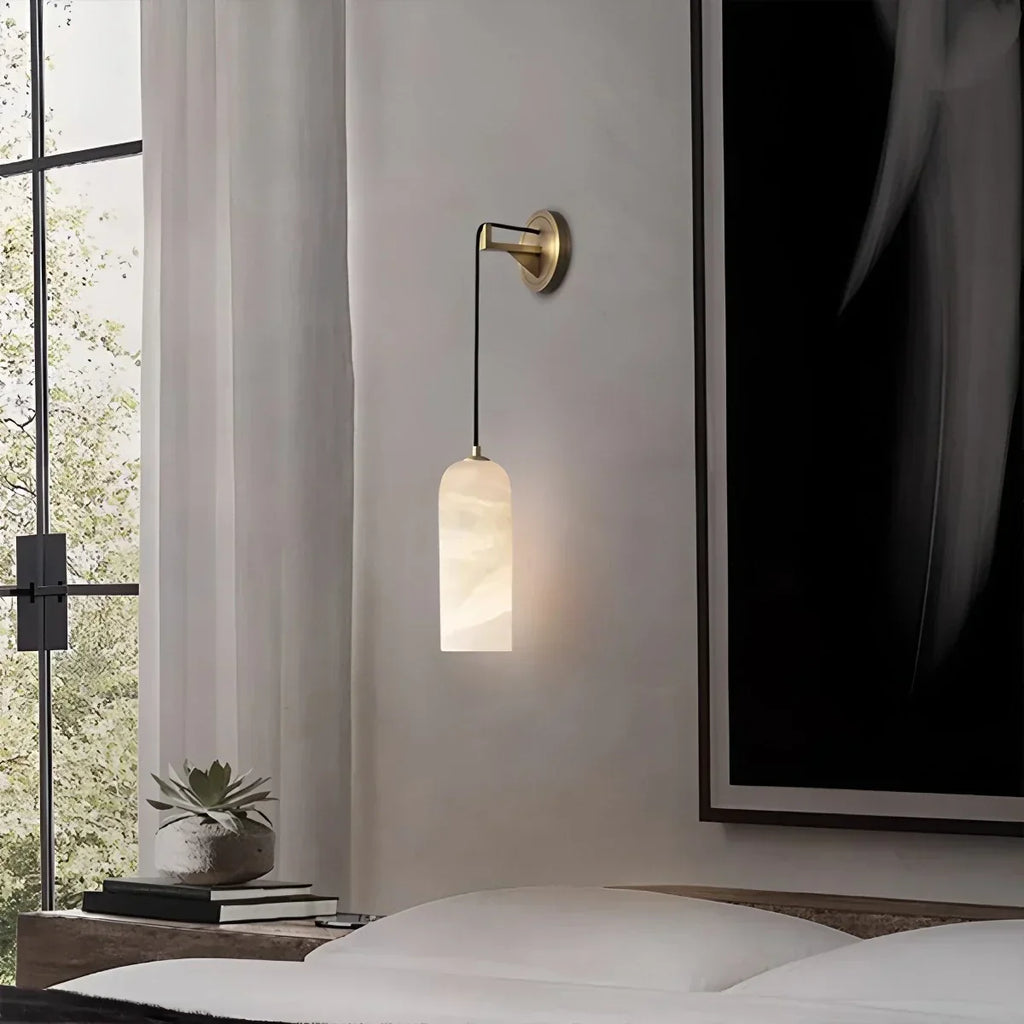 Modern All Copper Spanish Alabaster Pendant Light | Desfino