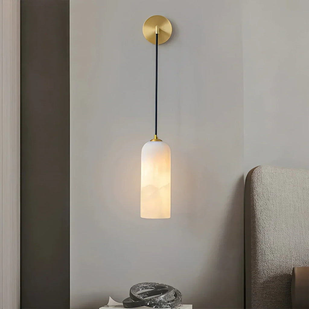 Modern All Copper Spanish Alabaster Pendant Light | Desfino